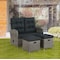 Alaterre Furniture Monaco All-Weather Outdoor Two-Seat Reclining Bench AWWH02HH - alternate 9